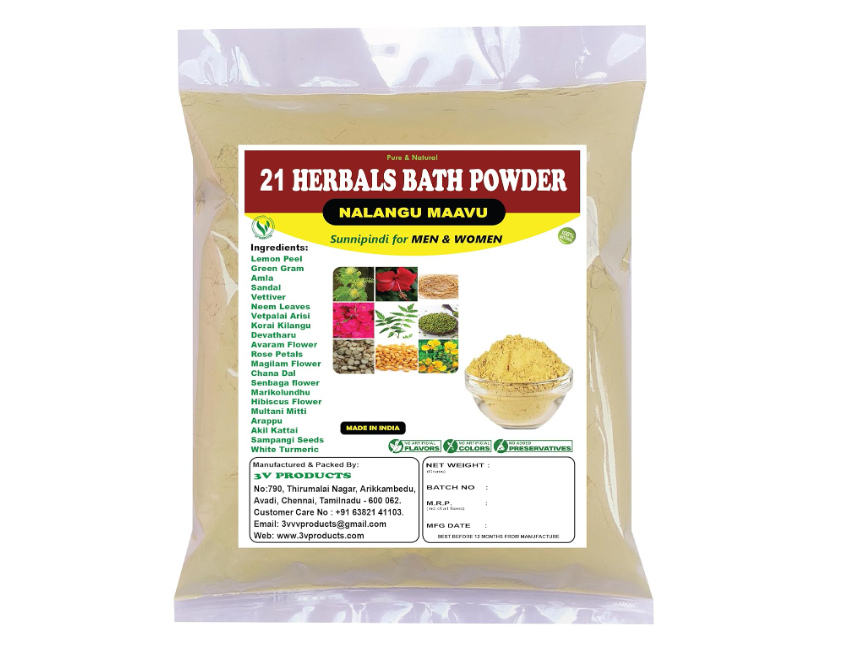 3V Products Herbal Bath Powder for Men & Women - 1 Kg image 2