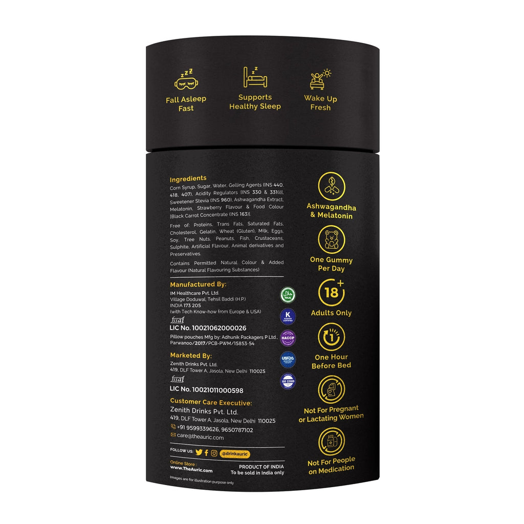 Auric Restful Sleep Gummies with Ashwagandha - 60 Gummies image 11