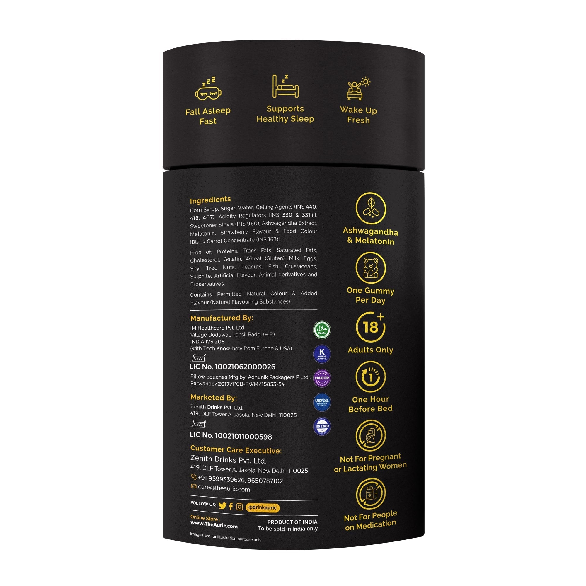Auric Restful Sleep Gummies with Ashwagandha - 60 Gummies image 11