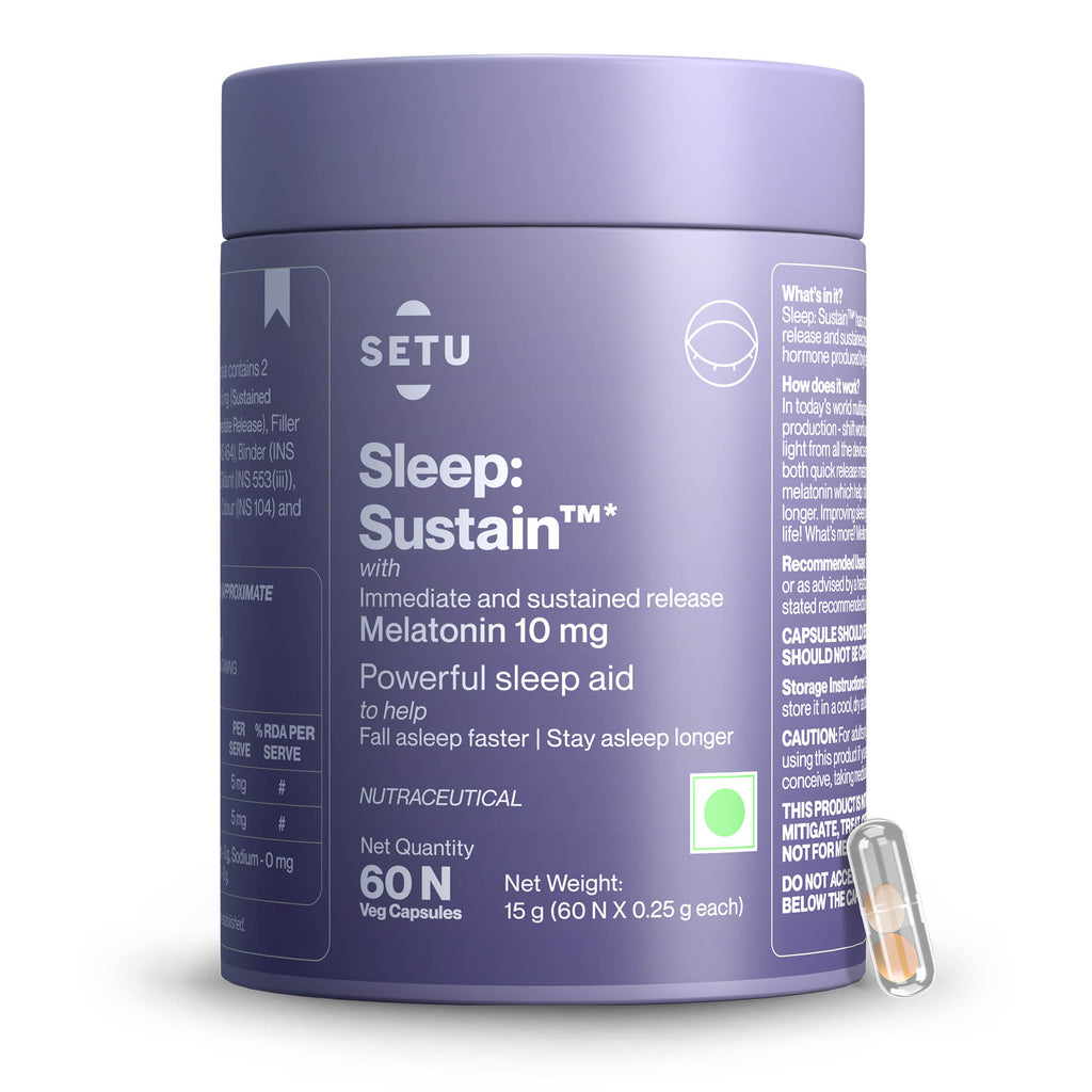Setu Sleep Sustain Melatonin 10 mg - 60 tabs
