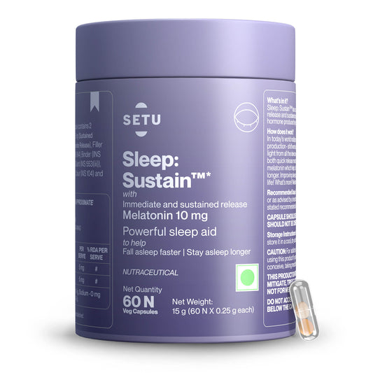 Setu Sleep Sustain Melatonin 10 mg - 60 tabs