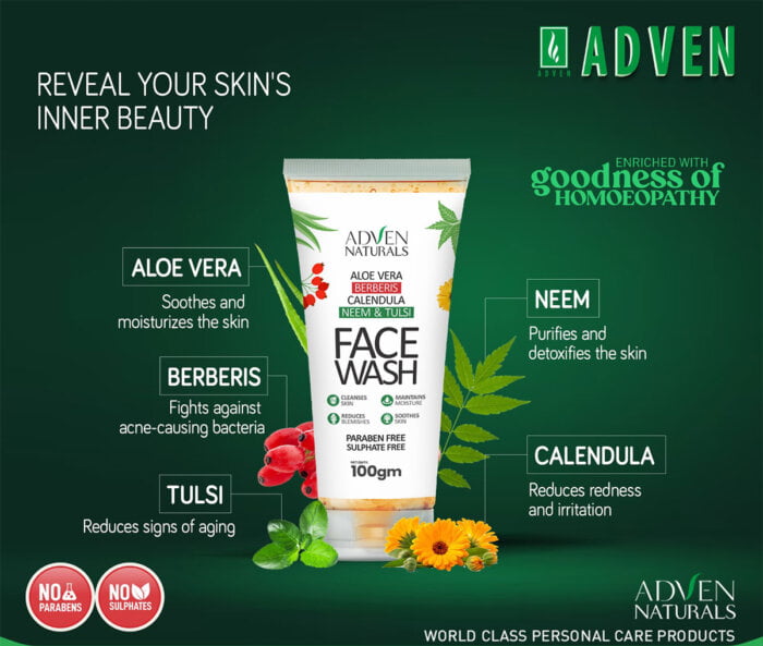 Adven Naturals Face Wash - 100 gms image 2