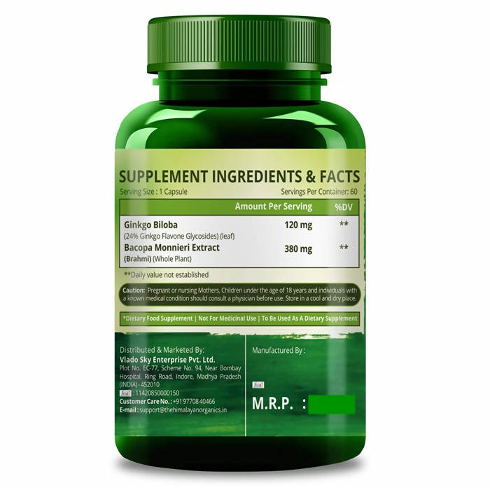 Himalayan Organics Ginkgo Biloba - 60 tabs image 3