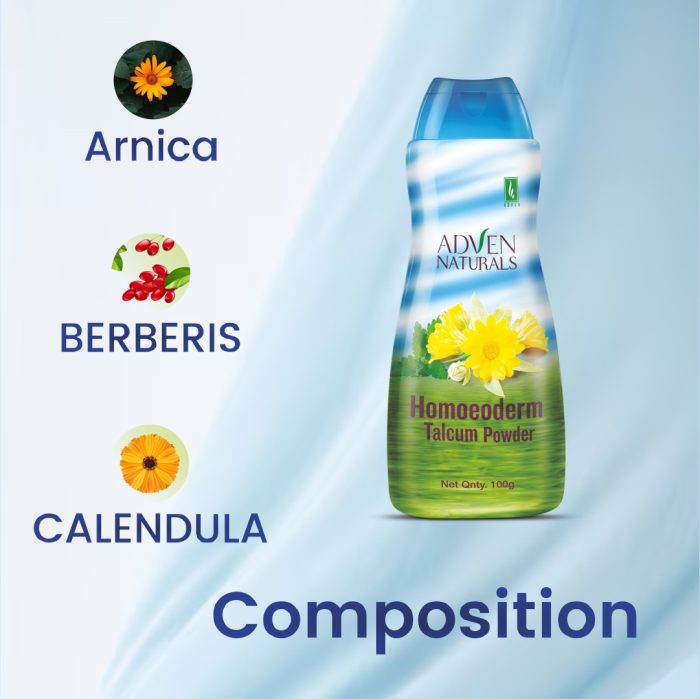 Adven Homoeoderm Talcum Powder - 100 gms image 3