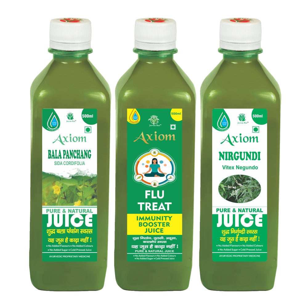 Axiom Combo (Bala Juice + Flu Treat Juice + Nirgundi Juice)