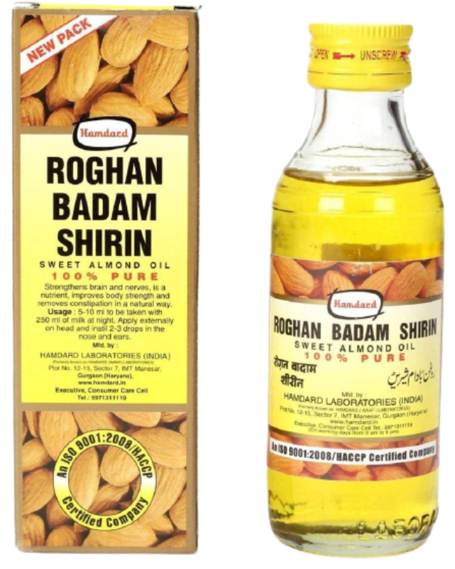Hamdard Roghan Badam Shirin Sweet Almond Oil - 100 ml image 2