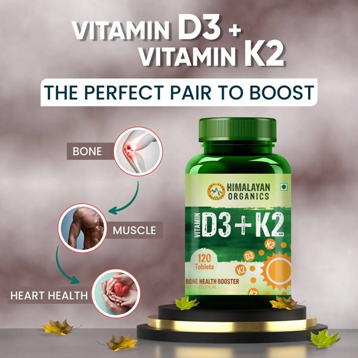 Himalayan Organics Vitamin D3 + K2 Tablets image 8