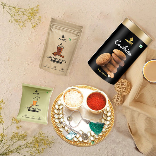 Auric Bhaiya Bhabhi Rakhi Hamper Combo