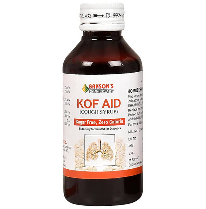 Bakson's Homeopathy Kof Aid Syrup Sugar Free image 2
