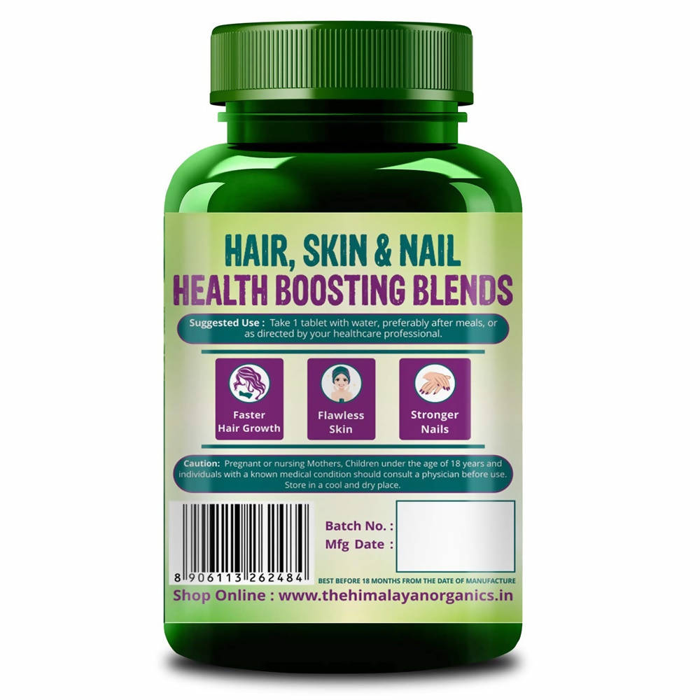 Himalayan Organics Biotin 10000 Mcg with Keratin + Piperine Tablets - 90 Tabs image 2