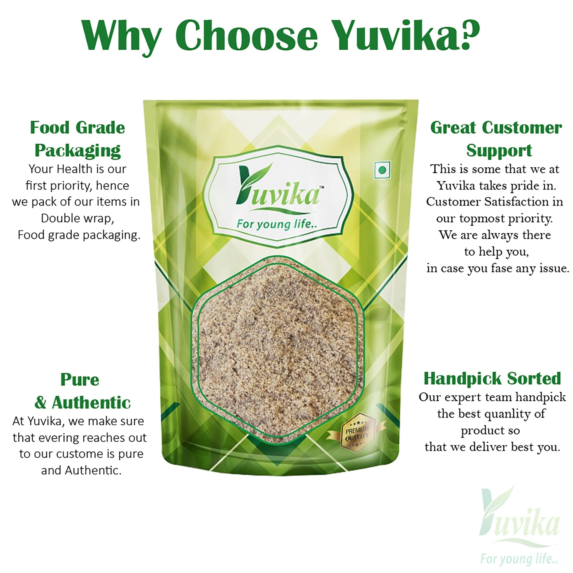 Yuvika Khus Root Powder - Vetiveria Zizanioides - Vetiver Root Powder image 3
