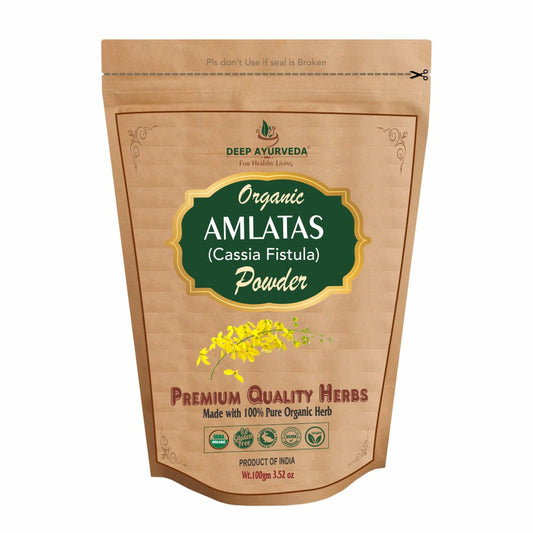 Deep Ayurveda Organic Amaltas Powder (Cassia Fistula)