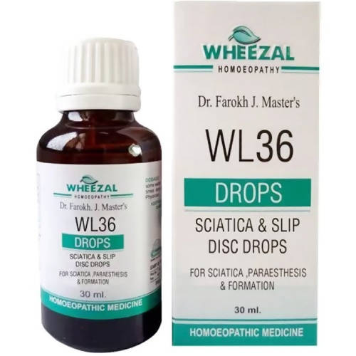 Wheezal Homeopathy WL-36 Sciatica & Slip Disc Drops image 2