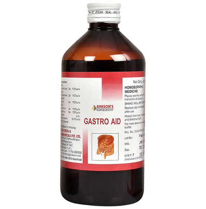 Bakson's Homeopathy Gastro Aid Syrup Sugar Free image 2