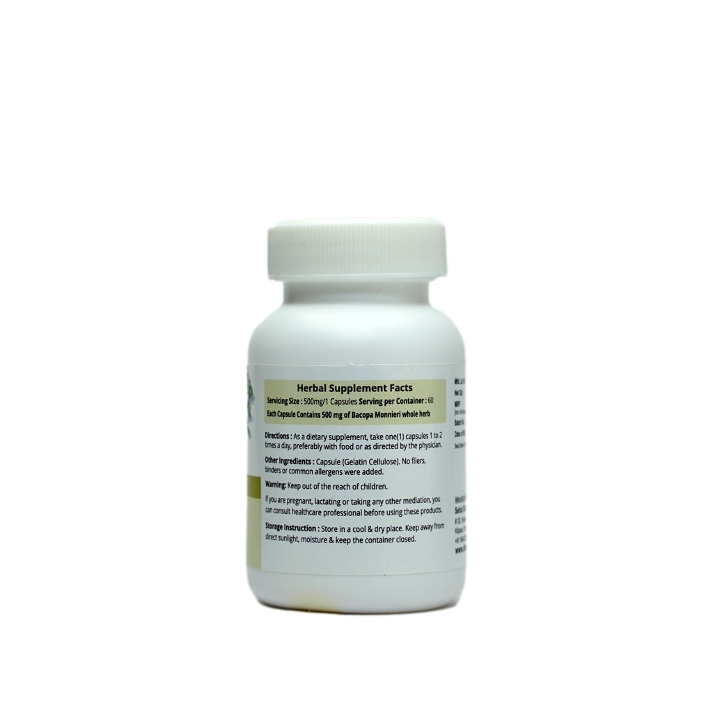 Dr. Talat's Brahmi Herbal Capsules - 60 Capsules image 5