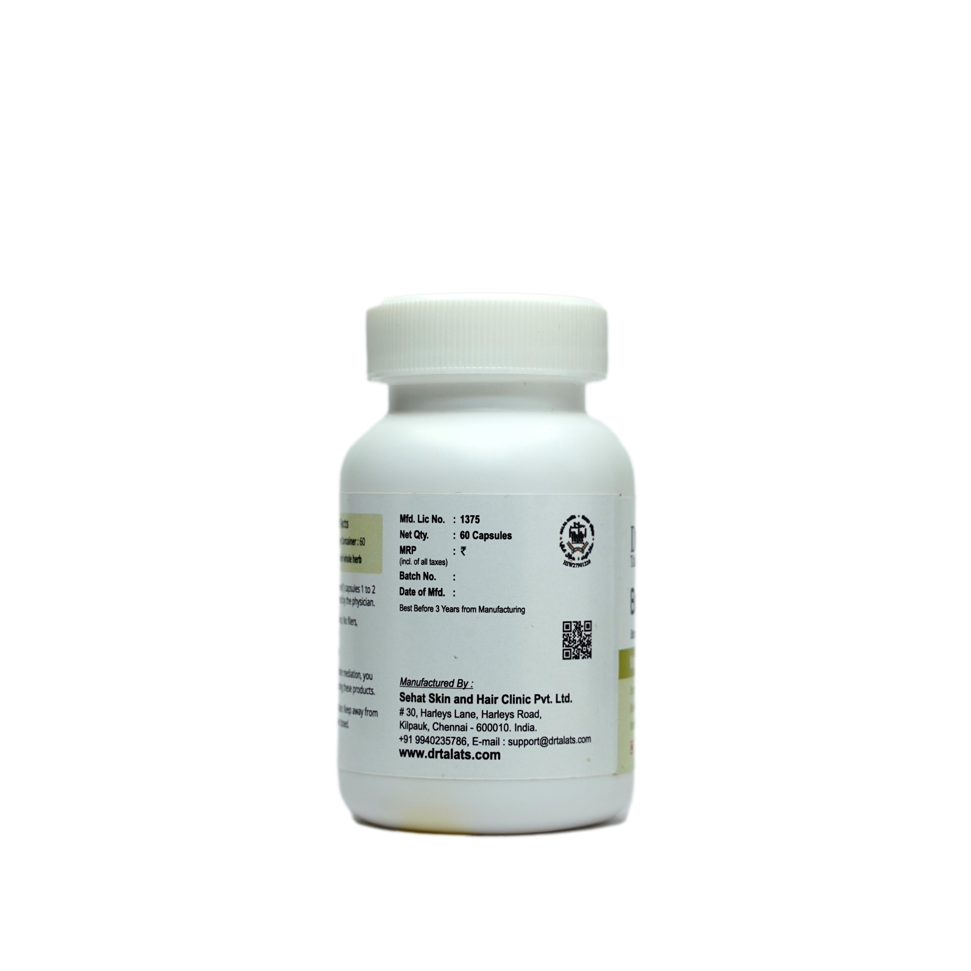 Dr. Talat's Brahmi Herbal Capsules - 60 Capsules image 6