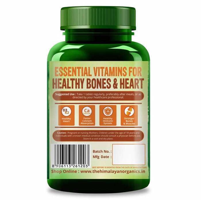 Himalayan Organics Vitamin D3 + K2 Tablets image 2