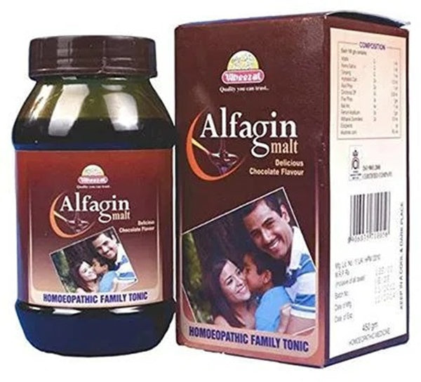 Wheezal Homeopathy Alfagin Malt Delicious Chocolate image 3