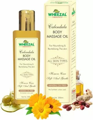 Wheezal Calendula Body Massage Oil image 2