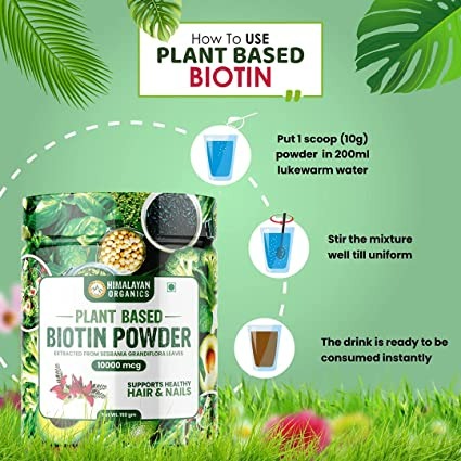 Himalayan Organics Plant Based Biotin 10000mcg Capsules image 5