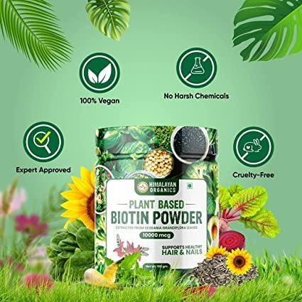 Himalayan Organics Plant Based Biotin 10000mcg Capsules image 6