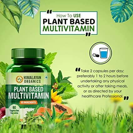Himalayan Organics Plant Based Multivitamin Capsules - 60 Tabs image 5