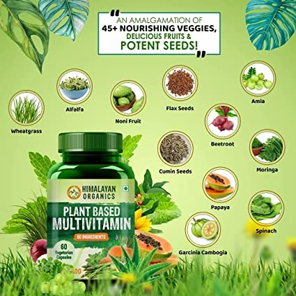 Himalayan Organics Plant Based Multivitamin Capsules - 60 Tabs image 4