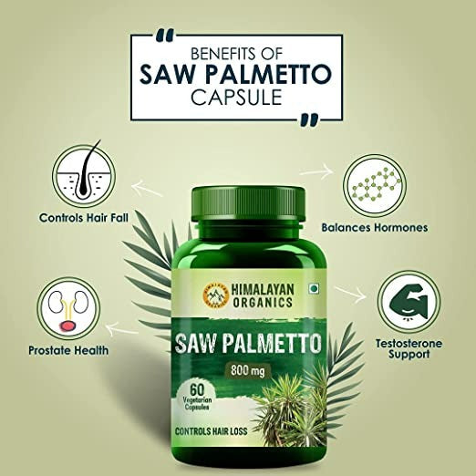 Himalayan Organics Saw Palmetto 800 mg Vegetarian - 60 tabs image 3