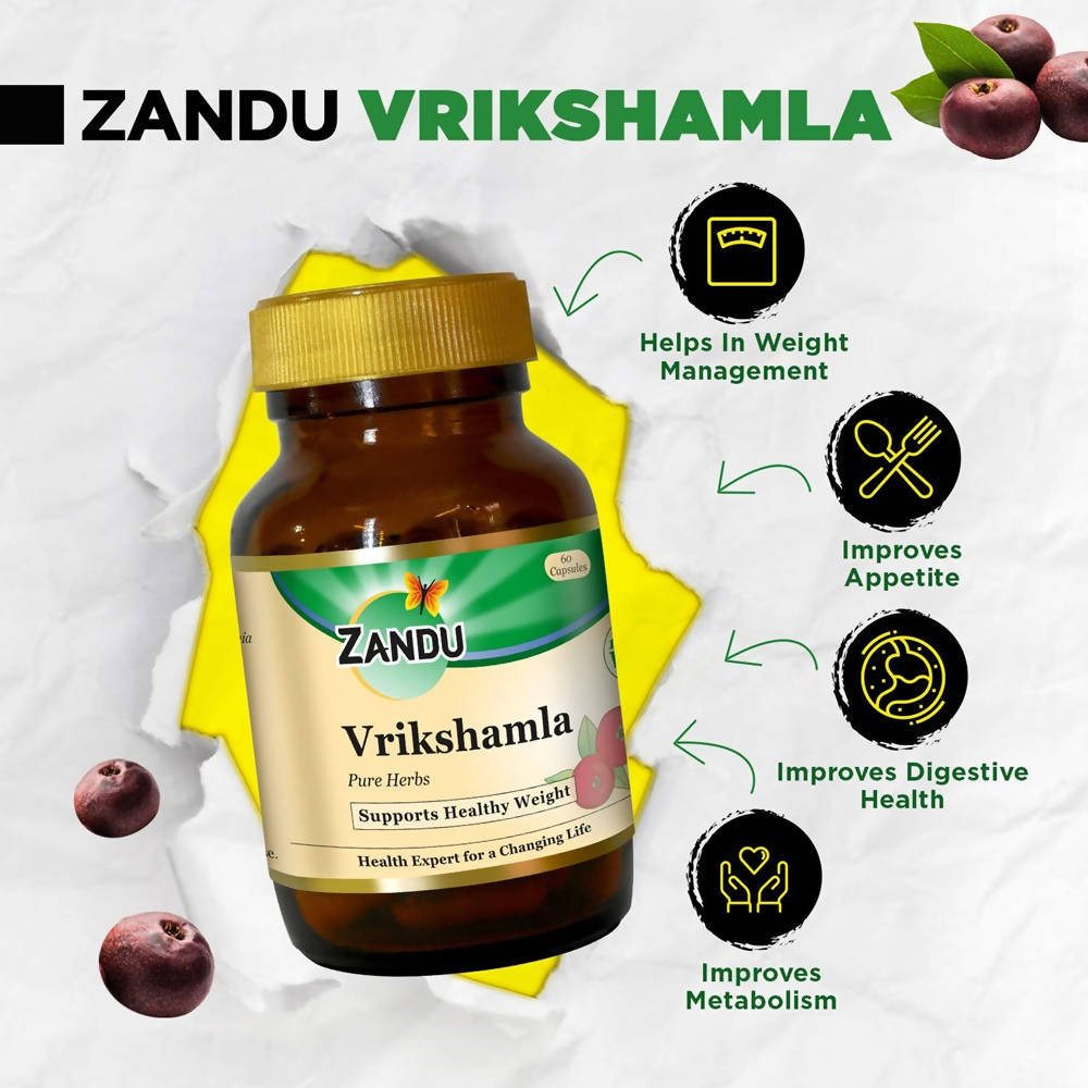 Zandu Vrikshamla Pure Herbs Capsules - 60 Caps image 7