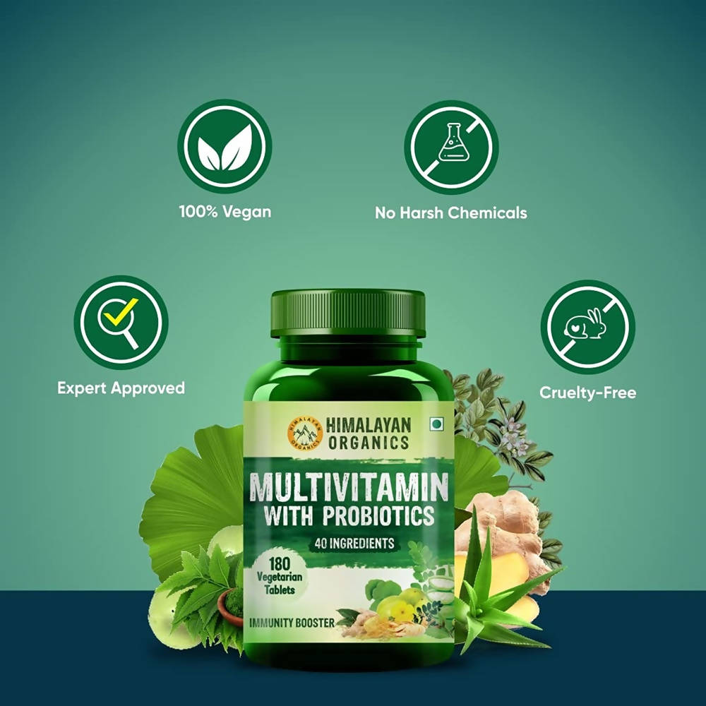 Himalayan Organics Immunity Multivitamin with Probiotics - 180 tabs image 3