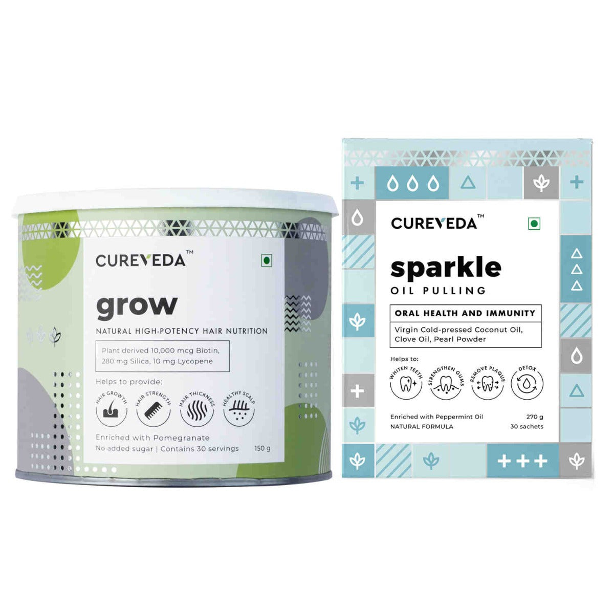 Cureveda Grow & Sparkle Combo