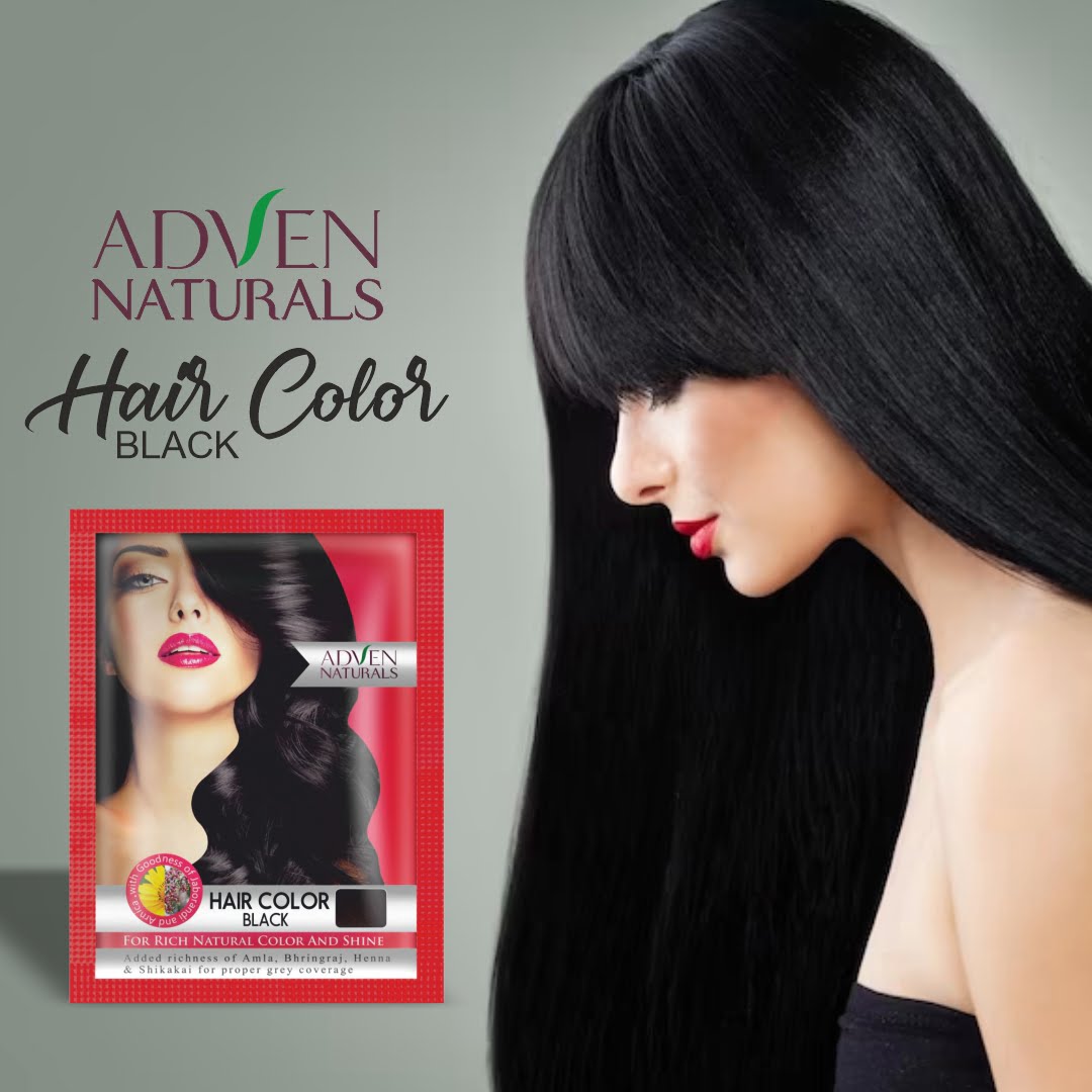 Adven Naturals Black Hair Color - 30 gms image 3