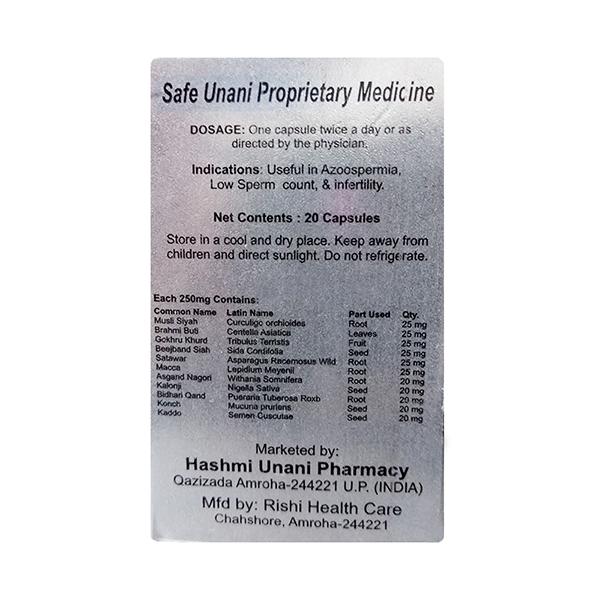 Hashmi Spermia Capsule - 20 Capsules image 2