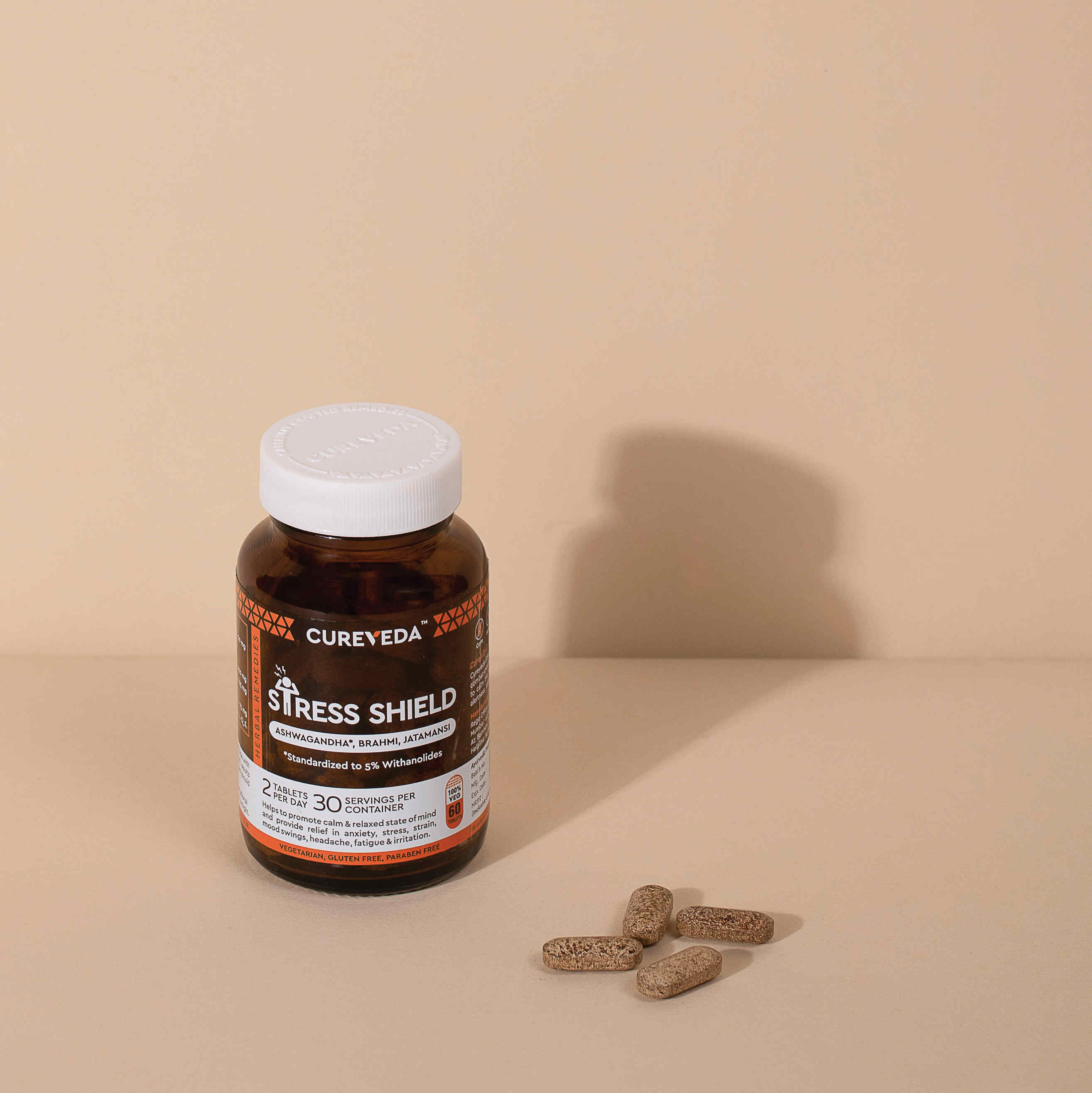 Cureveda Stress Shield - 60 Tablets image 2