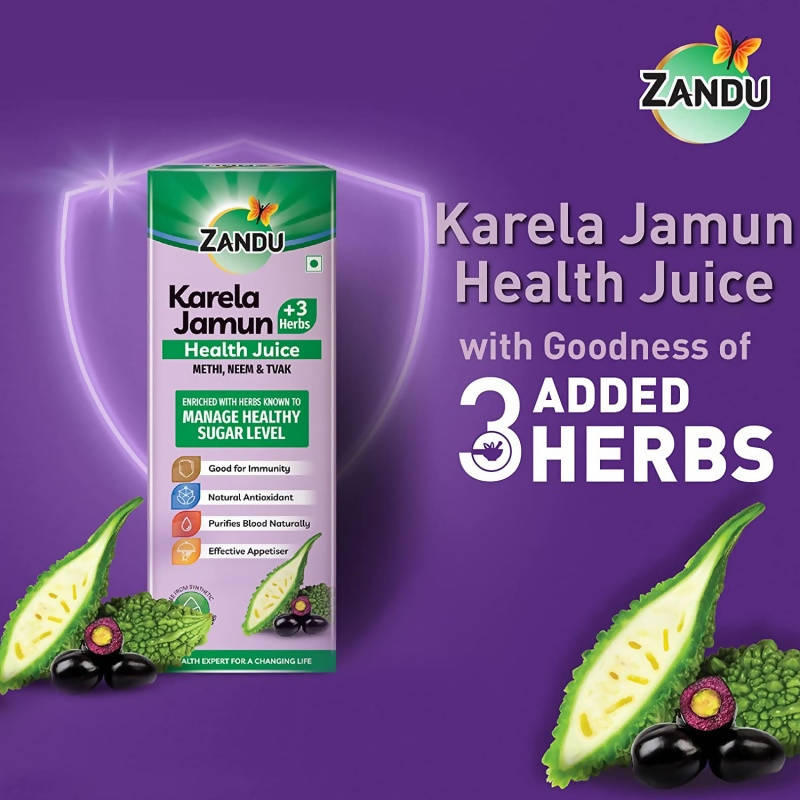 Zandu Karela Jamun + 3 Herbs Health Juice image 3