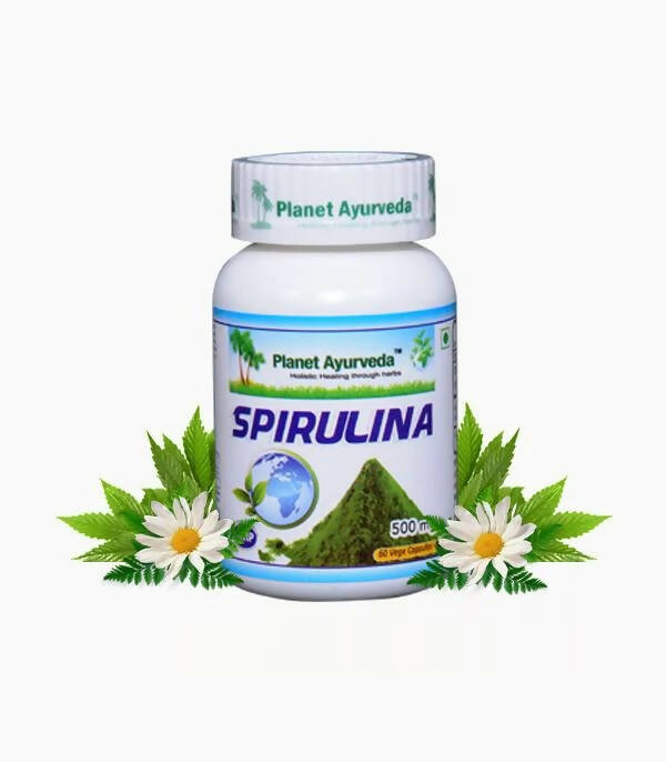 Planet Ayurveda Spirulina Capsules - 60 tabs image 2
