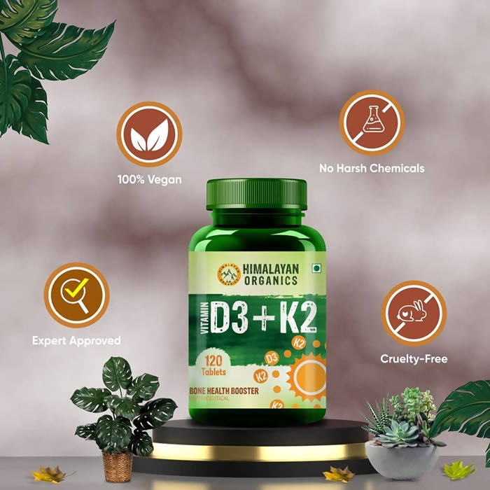 Himalayan Organics Vitamin D3 + K2 Tablets image 9
