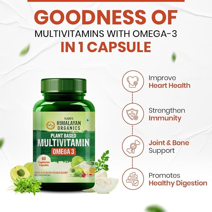 Himalayan Organics Vegan Omega 3 Vegetarian Capsules - 90 Tabs image 2