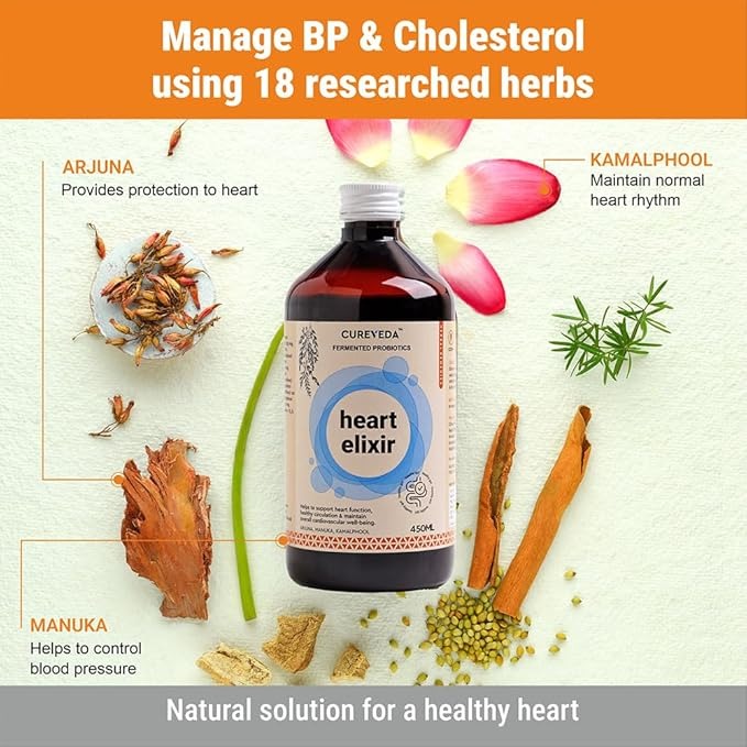 Cureveda Heart Elixir Syrup - 450 ml image 2