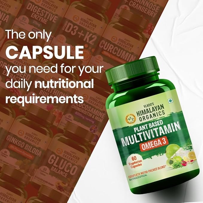 Himalayan Organics Vegan Omega 3 Vegetarian Capsules - 90 Tabs image 3