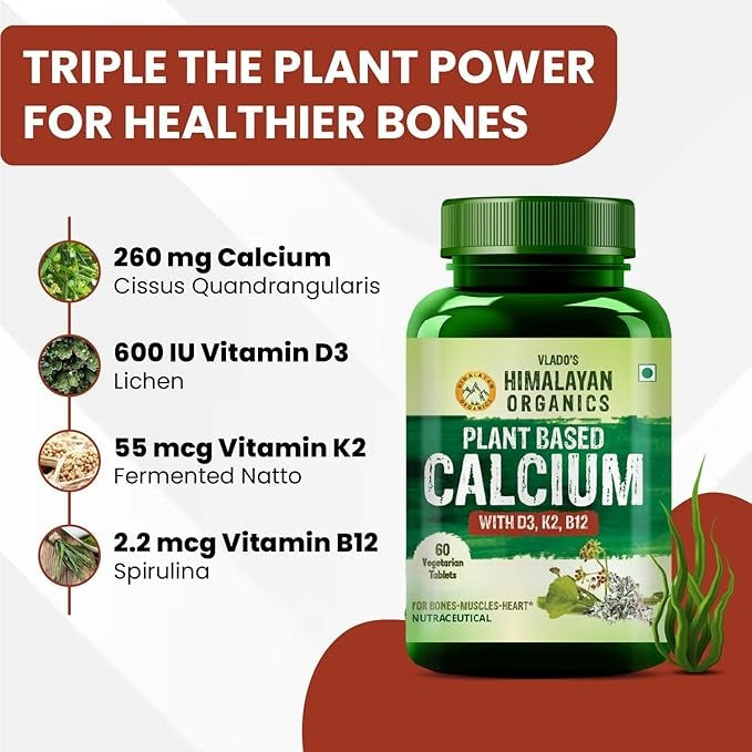 Himalayan Organics Plant Based Calcium Vegetarian Capsules image 2