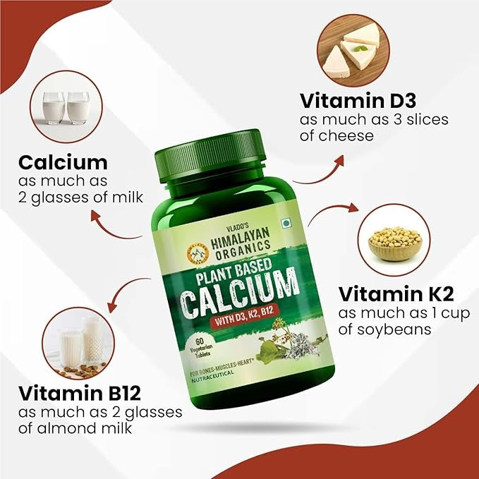 Himalayan Organics Plant Based Calcium Vegetarian Capsules image 3