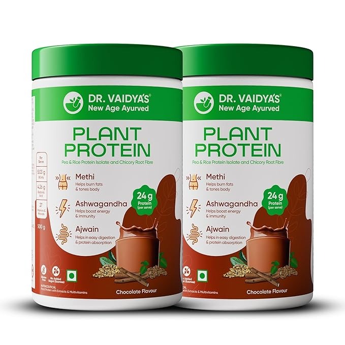 Dr. Vaidya's Plant Protein - 500 gms (Pack of 2)