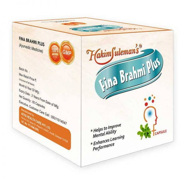 Hakim Suleman's Fina Brahmi Plus Capsules - 60 Capsules image 2