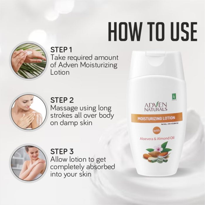 Adven Moisturizing Lotion With Aloevera & Almond Oil - 100 ml image 5