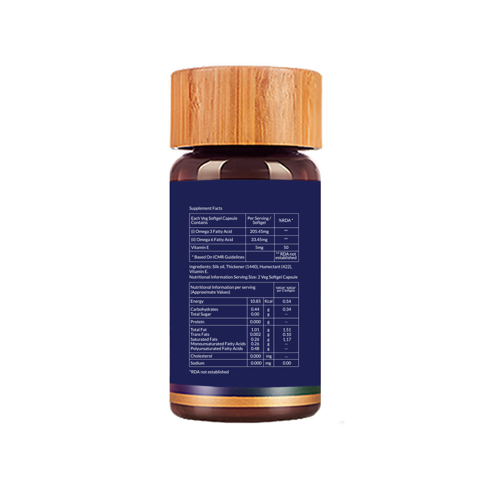 Biogetica Omega+++ Silk Oil Vege Softgel Capsules image 3
