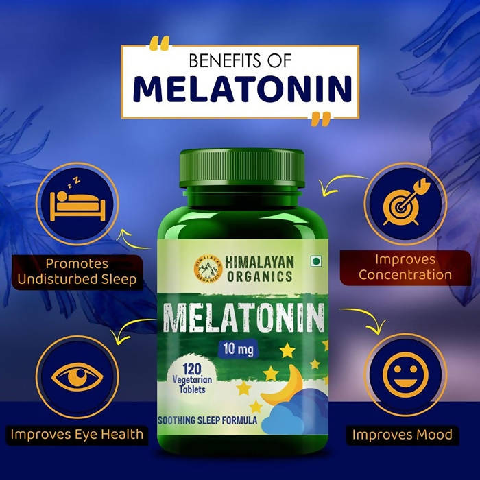Himalayan Organics Melatonin 10 mg Vegetarian Tablets image 4