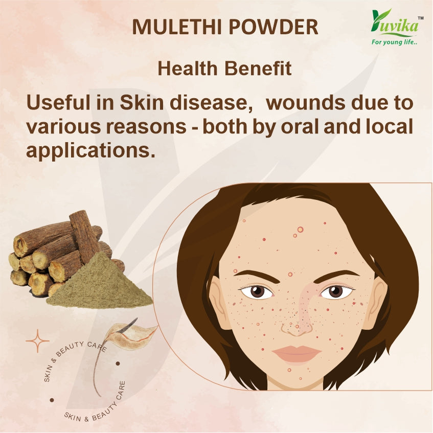 Yuvika Mulethi Powder - Glycyrrhiza Glabra - Yashtimadhu - Jeshthamadha - Licorice Root image 10