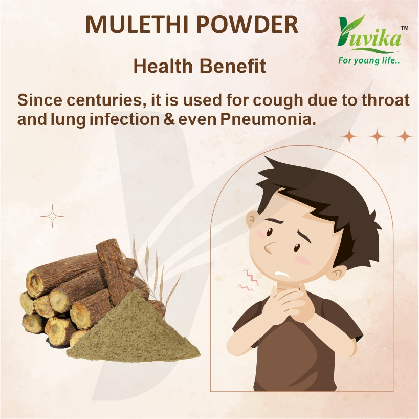 Yuvika Mulethi Powder - Glycyrrhiza Glabra - Yashtimadhu - Jeshthamadha - Licorice Root image 5