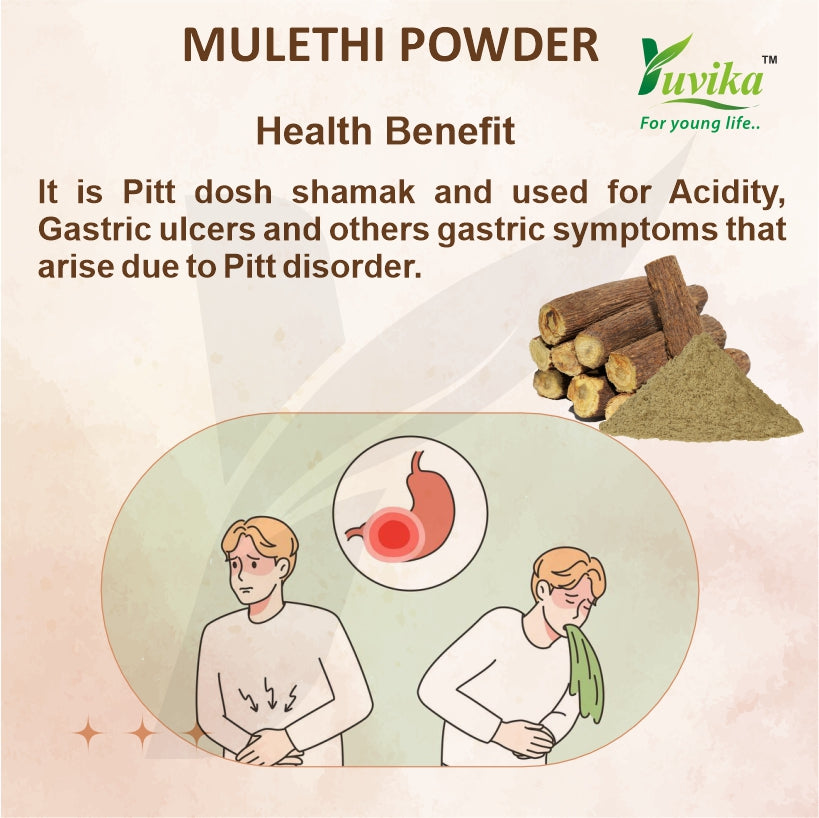 Yuvika Mulethi Powder - Glycyrrhiza Glabra - Yashtimadhu - Jeshthamadha - Licorice Root image 6